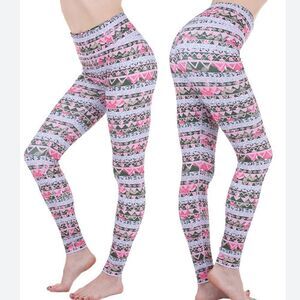 Pure Barre Geometric Full Length Athletic Leggings Multicolor Small